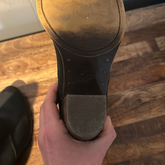 Lucky Brand Heeled Ankle Booties, Black, Leather, Barely Worn, Size 9 - Picture 10 of 11